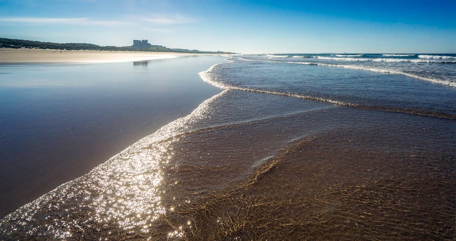 Bamburgh Castle and Northumberland coastline