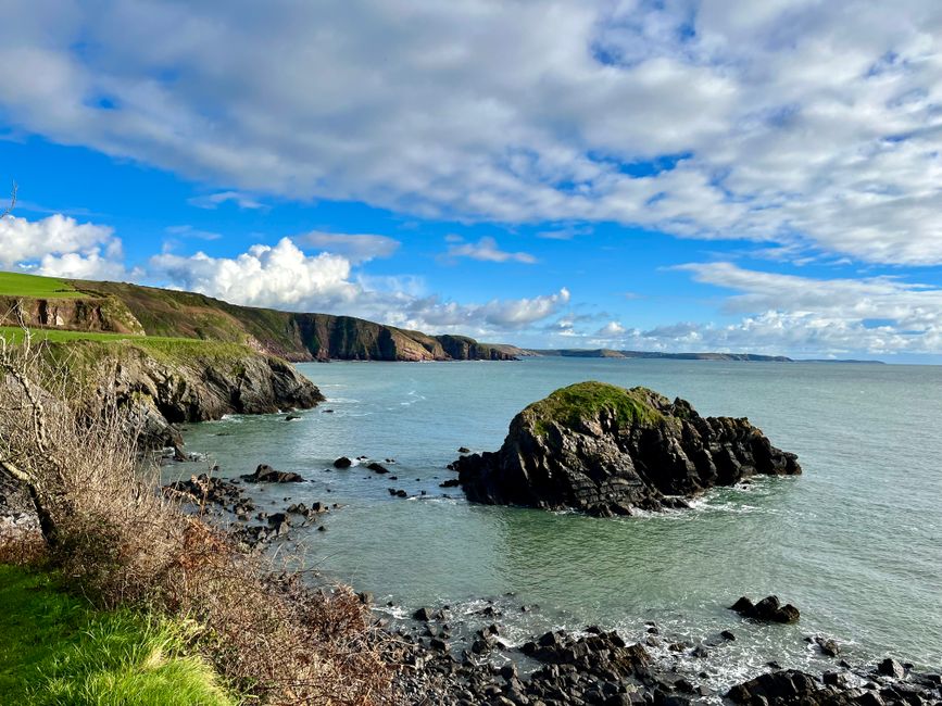 Pembrokeshire rugged coast cliffs dog-friendly Wales