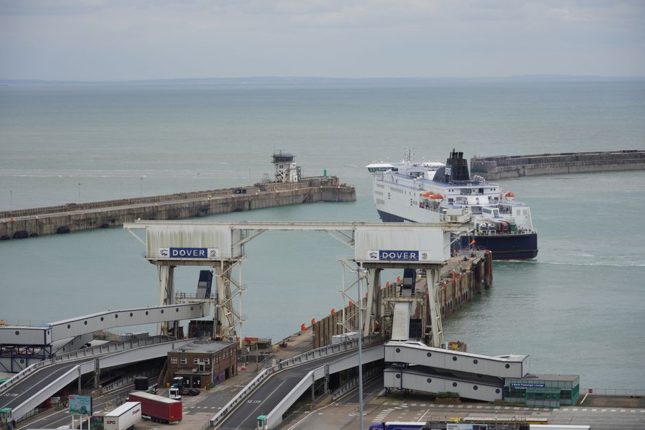 Cross-channel ferry departing from a UK port for France