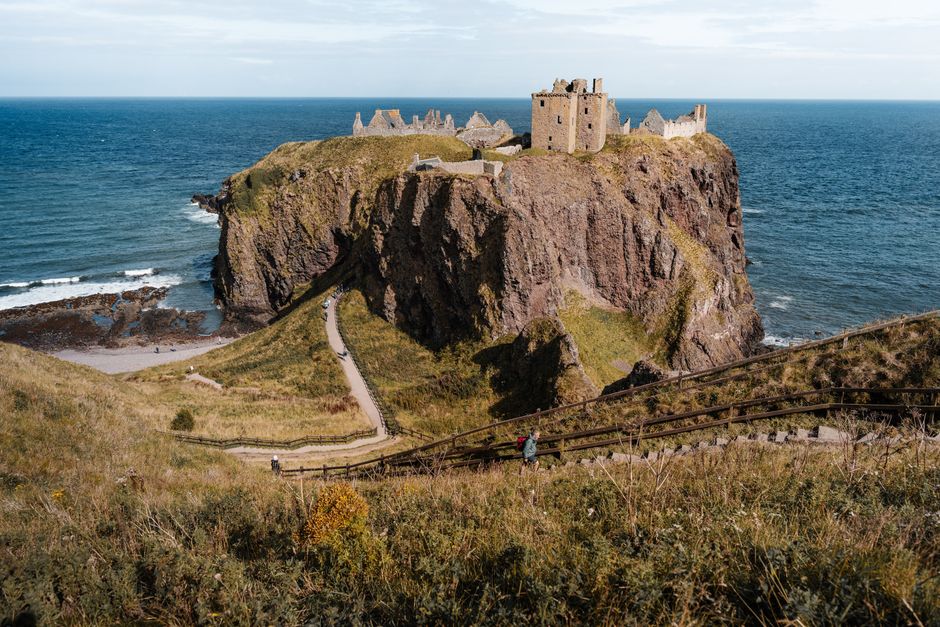 Dunnottar Castle on the Aberdeenshire clifftops, a dog-friendly Royal Deeside coast highlight